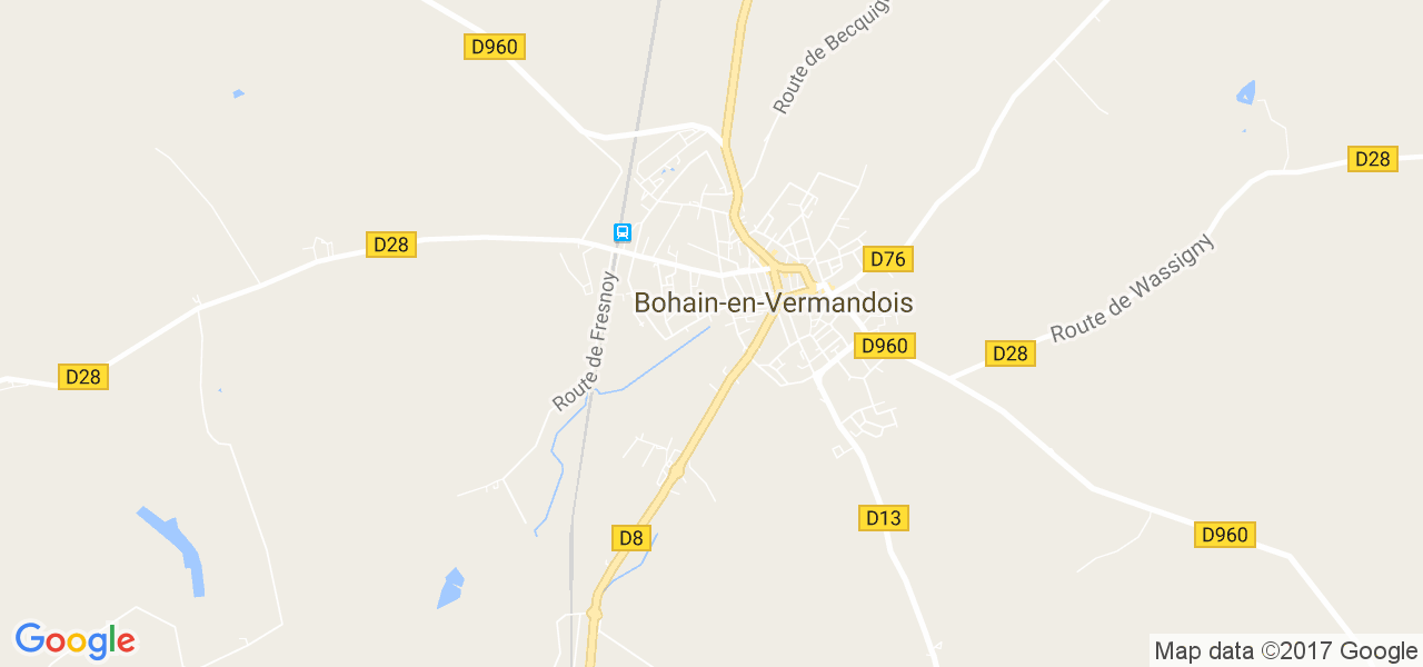 map de la ville de Bohain-en-Vermandois