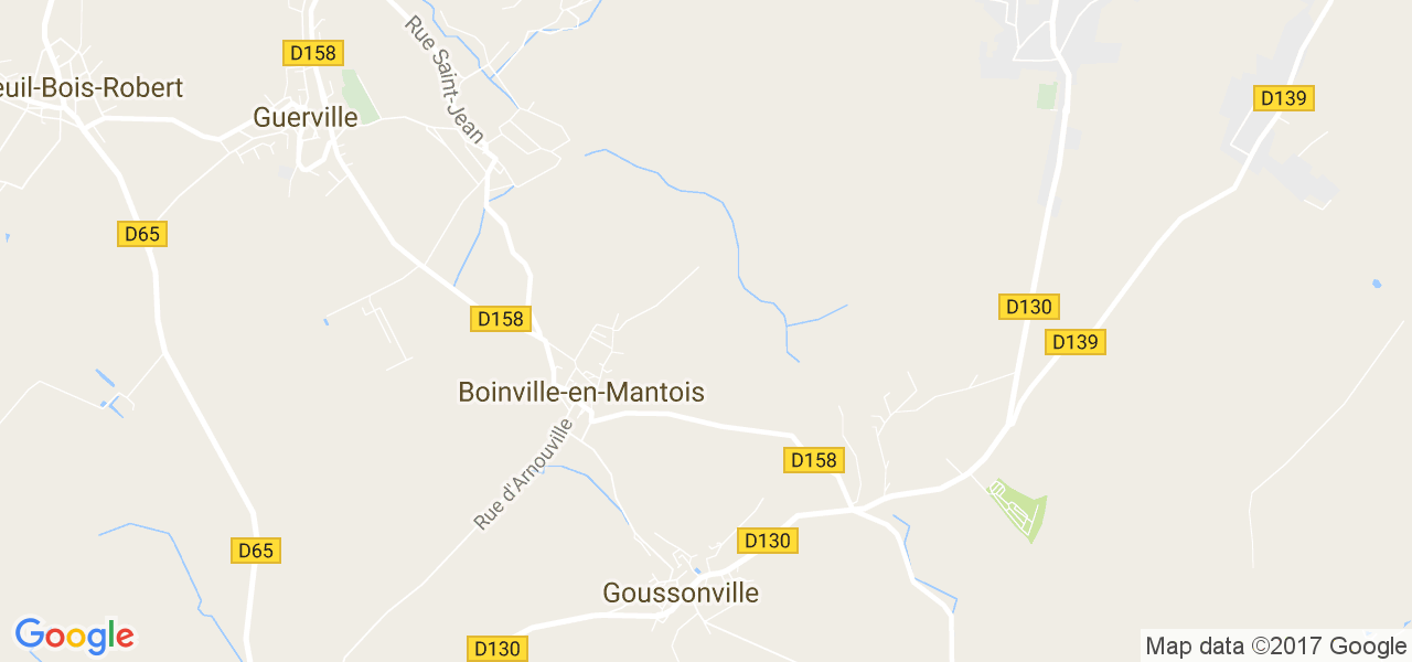 map de la ville de Boinville-en-Mantois