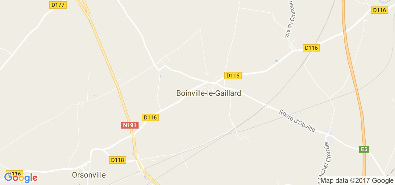 map de la ville de Boinville-le-Gaillard