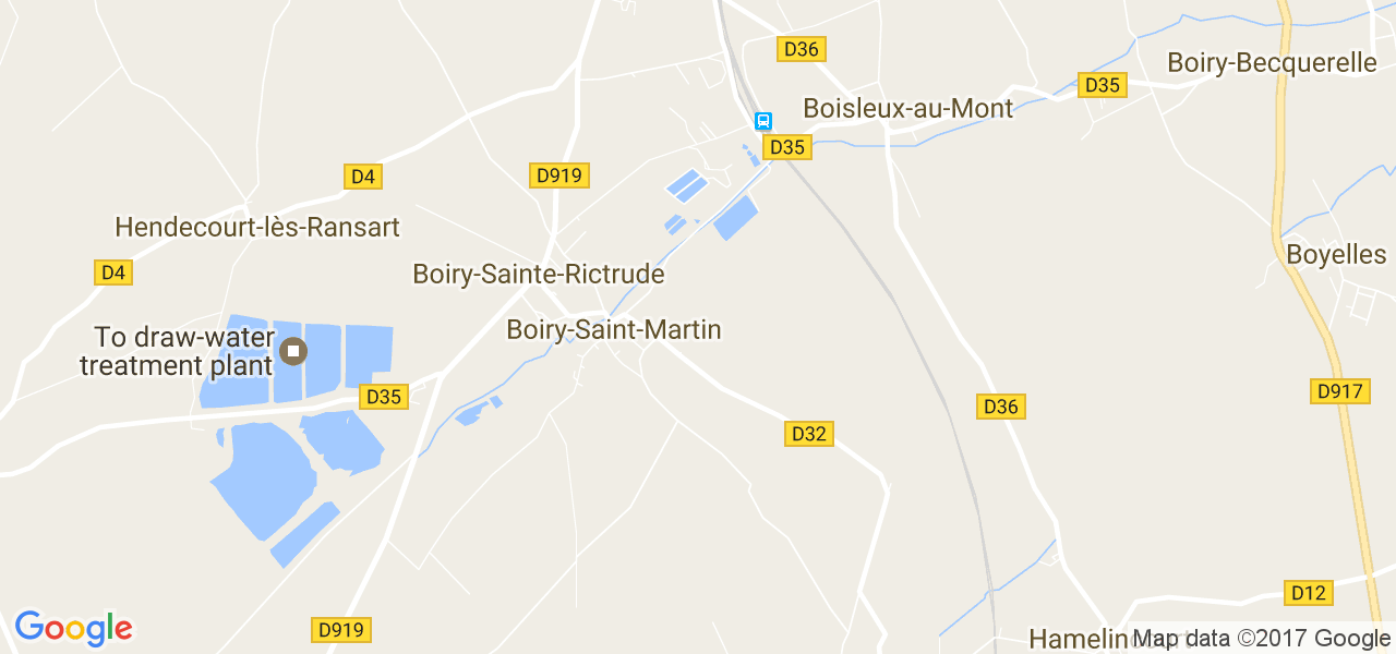 map de la ville de Boiry-Saint-Martin