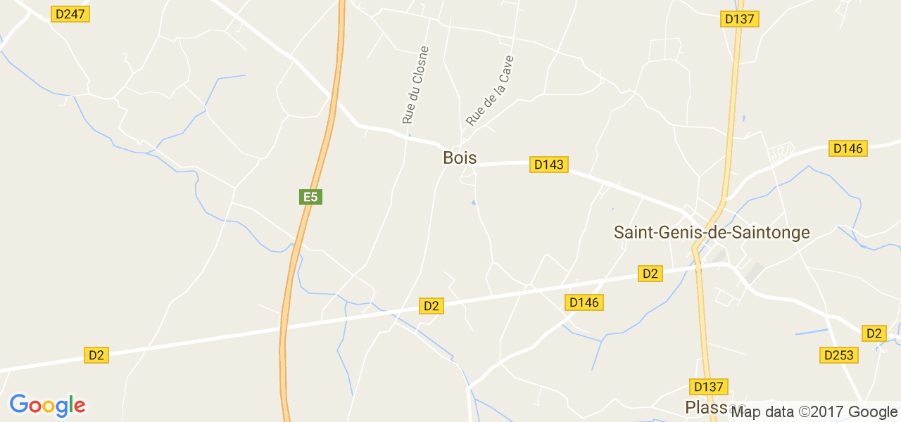 map de la ville de Bois