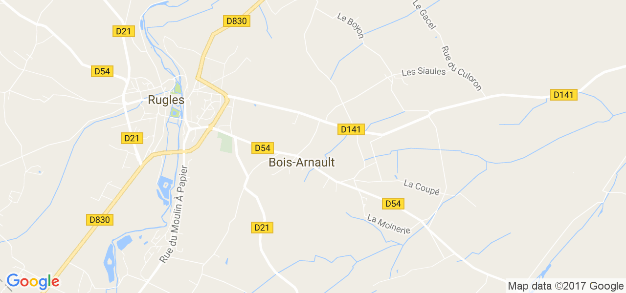 map de la ville de Bois-Arnault