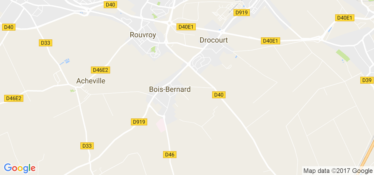 map de la ville de Bois-Bernard