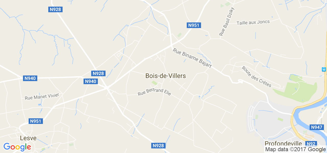 map de la ville de Bois-De-Villers