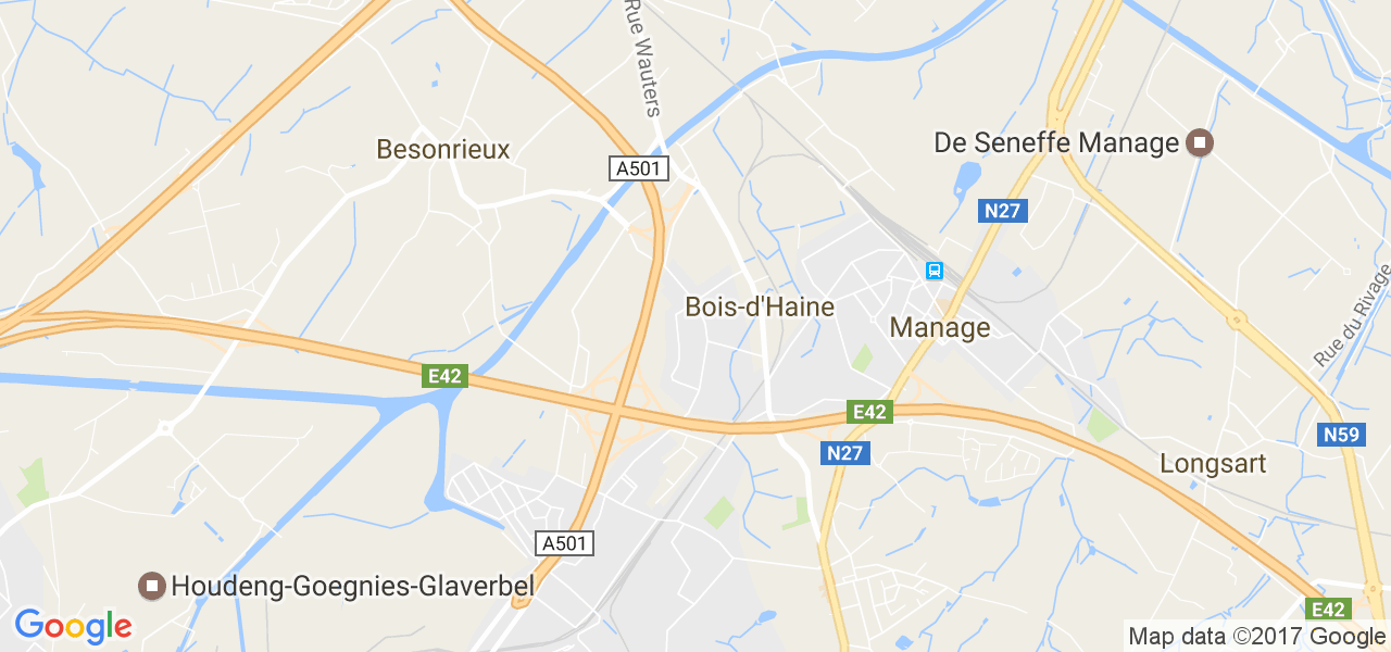 map de la ville de Bois-D'haine