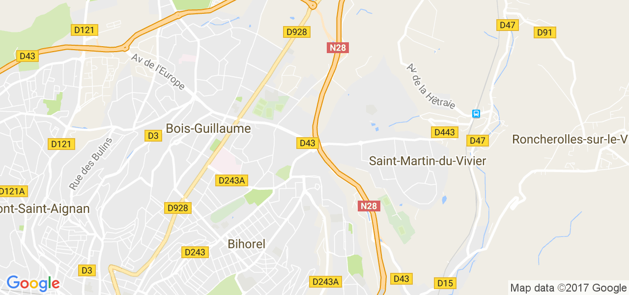 map de la ville de Bois-Guillaume