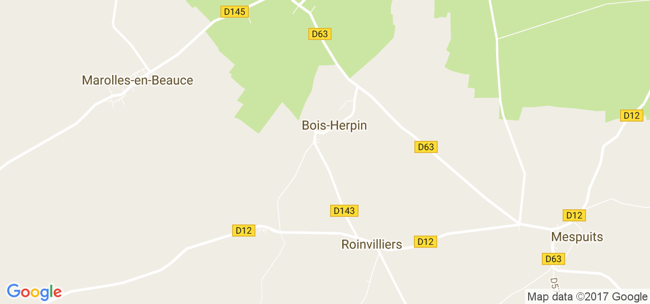 map de la ville de Bois-Herpin