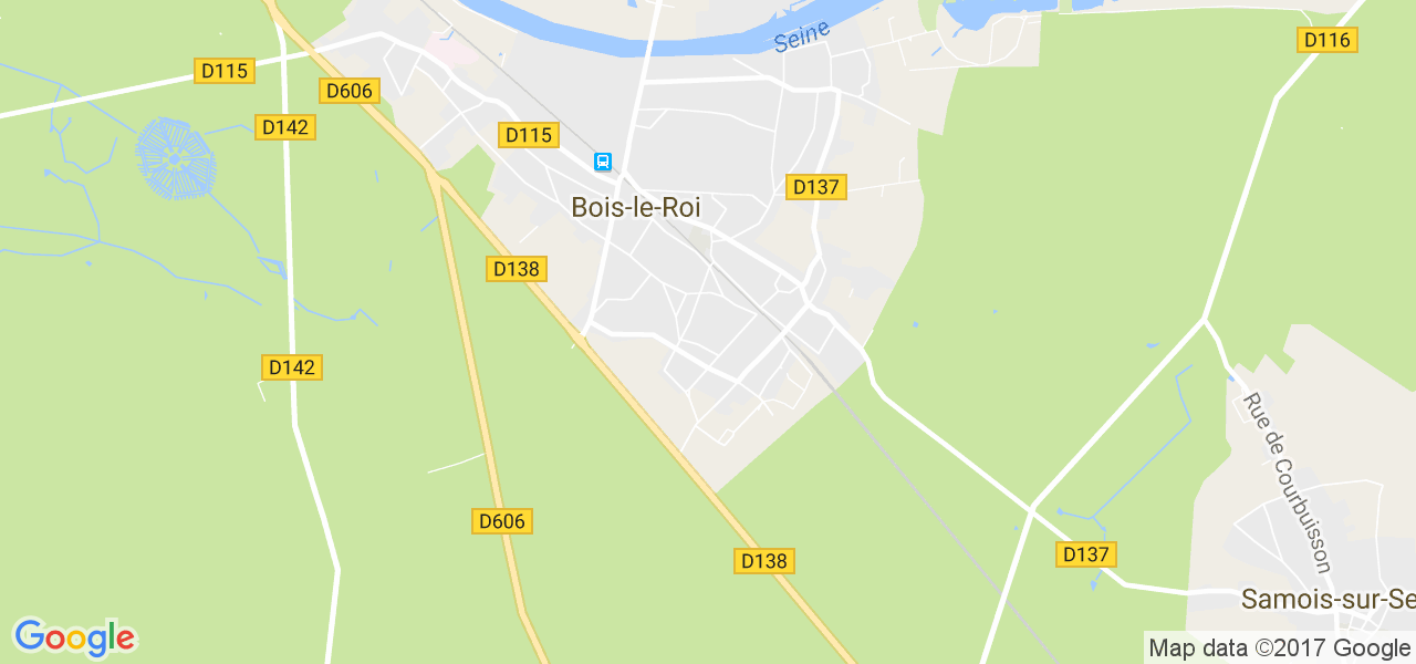 map de la ville de Bois-le-Roi