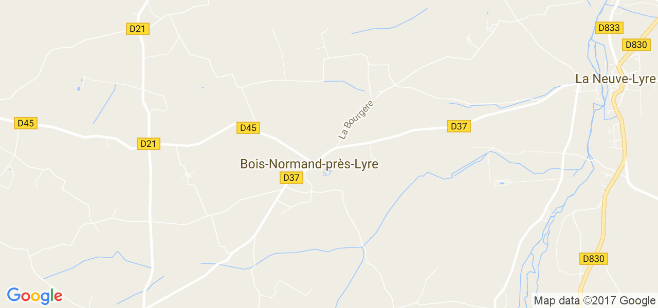 map de la ville de Bois-Normand-près-Lyre