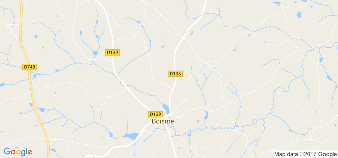 map de la ville de Boismé