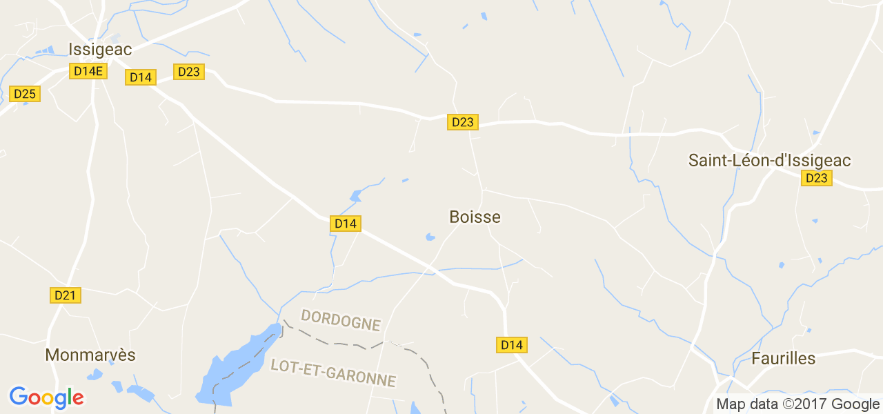 map de la ville de Boisse