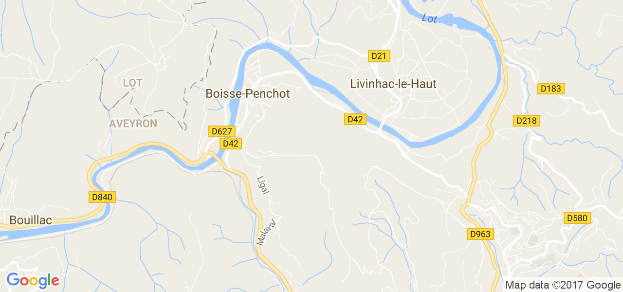 map de la ville de Boisse-Penchot