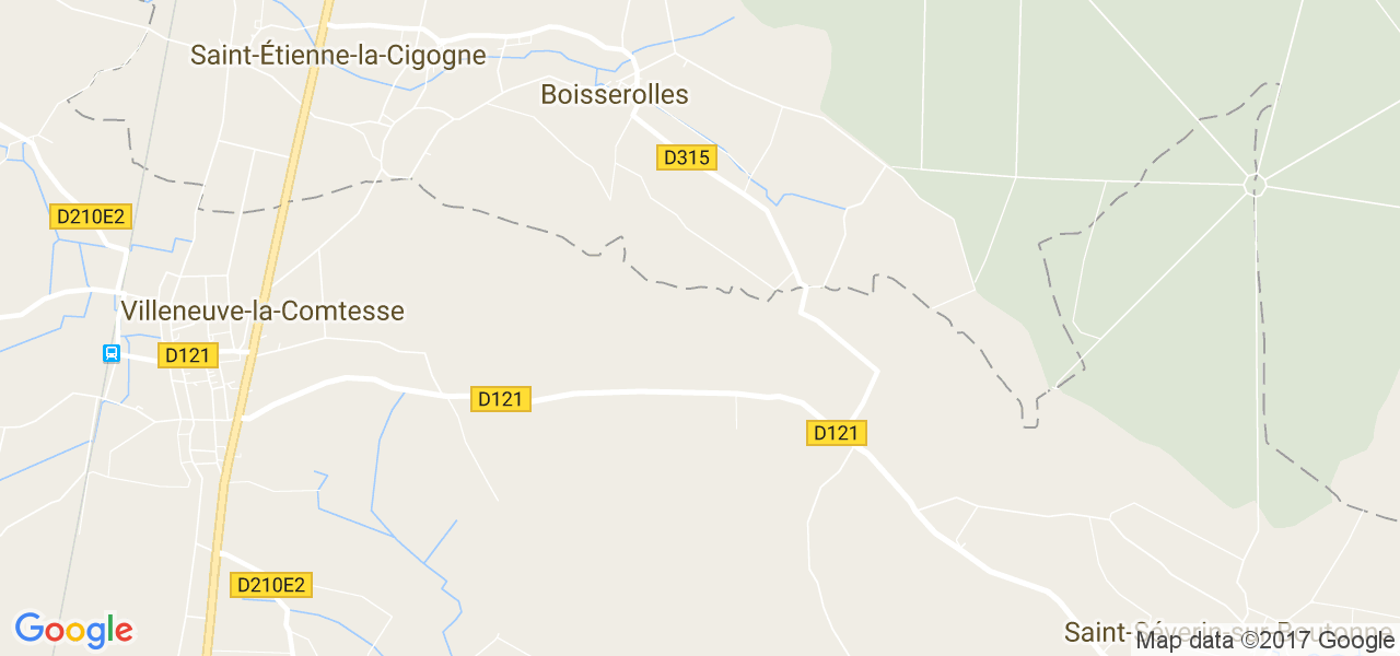 map de la ville de Boisserolles