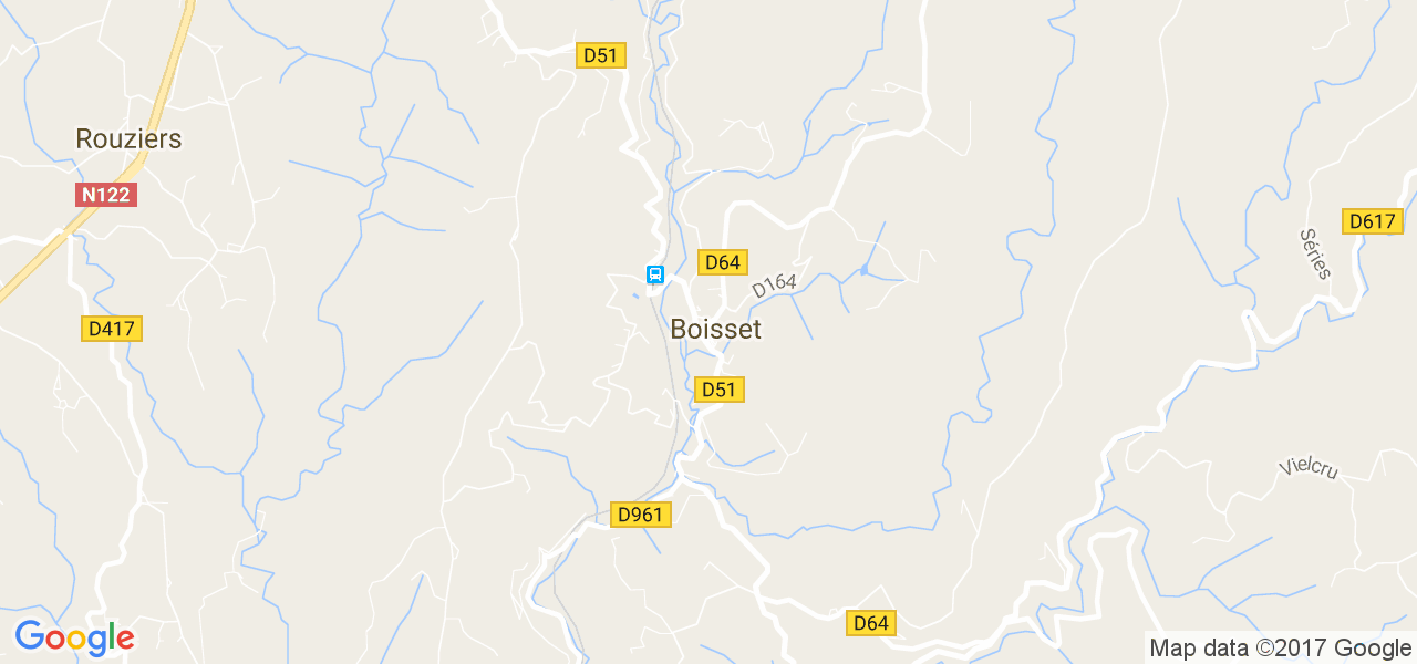 map de la ville de Boisset
