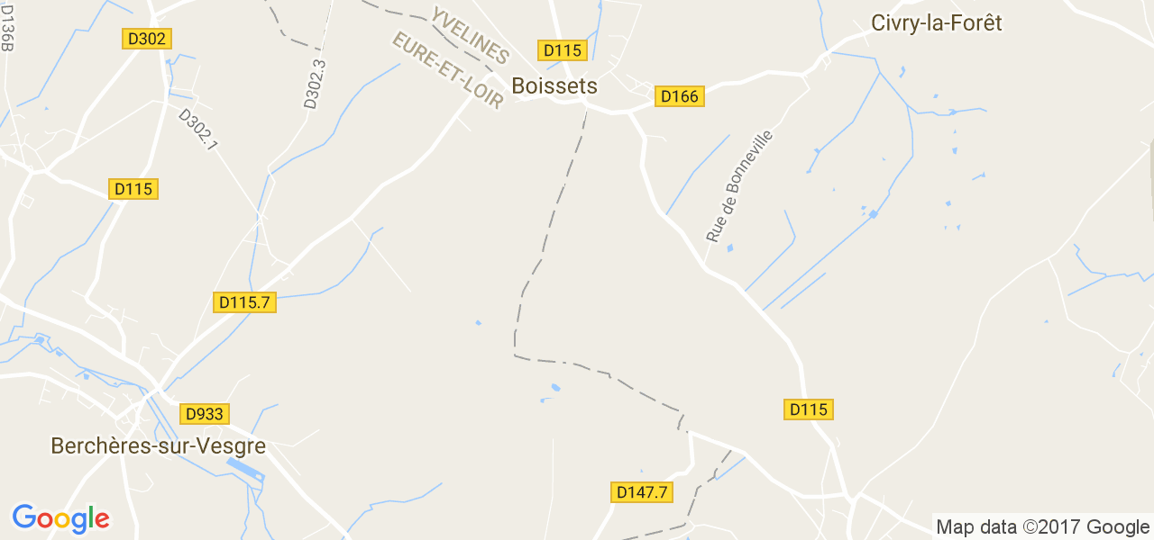 map de la ville de Boissets