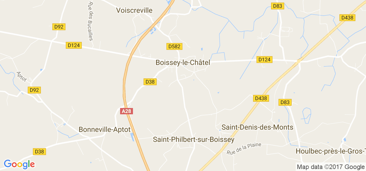 map de la ville de Boissey-le-Châtel