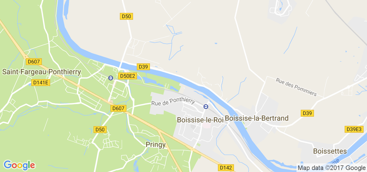 map de la ville de Boissise-le-Roi