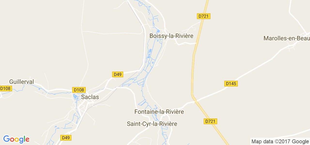 map de la ville de Boissy-la-Rivière