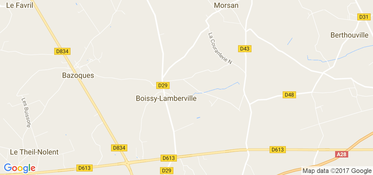 map de la ville de Boissy-Lamberville