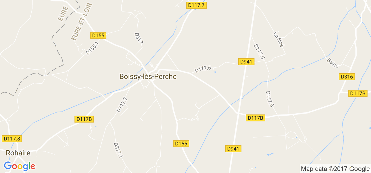 map de la ville de Boissy-lès-Perche