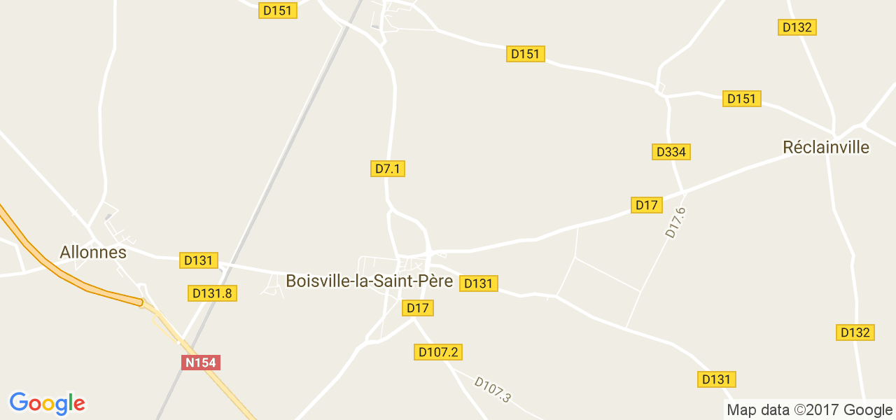 map de la ville de Boisville-la-Saint-Père