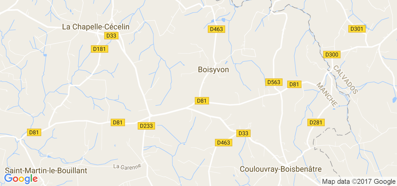 map de la ville de Boisyvon