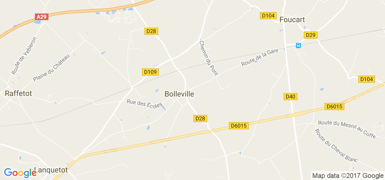 map de la ville de Bolleville