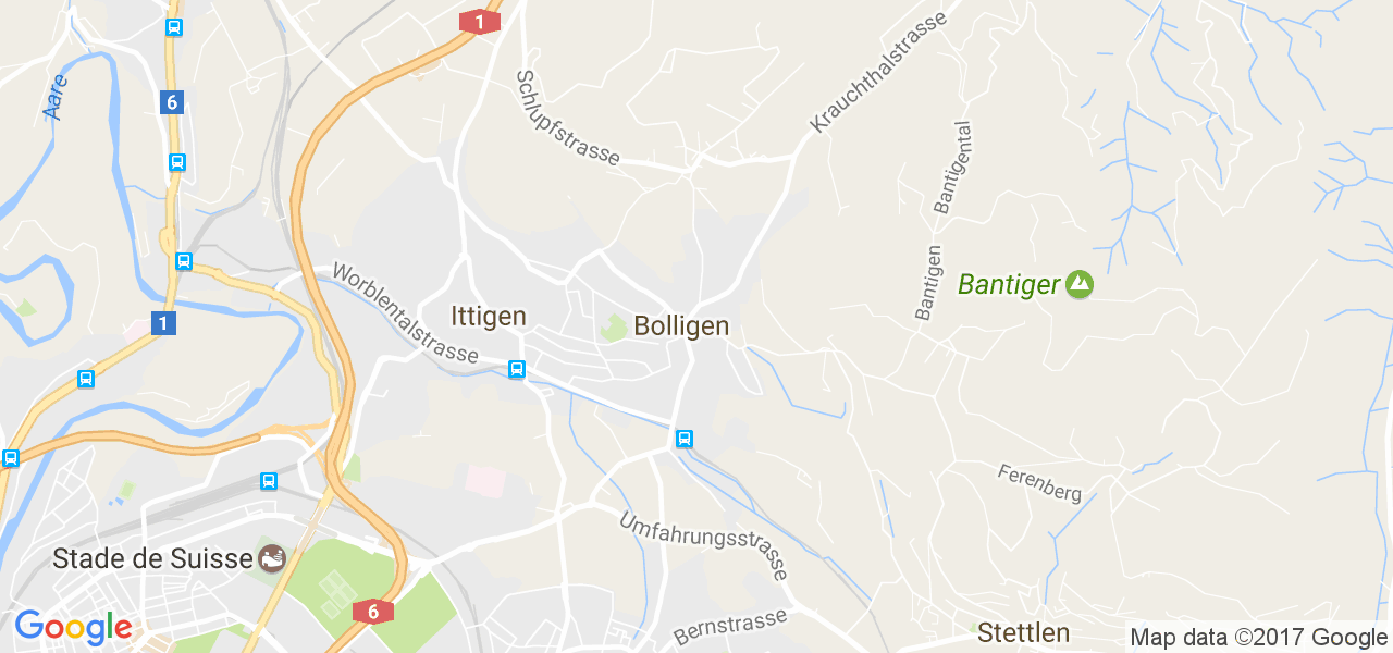 map de la ville de Bolligen