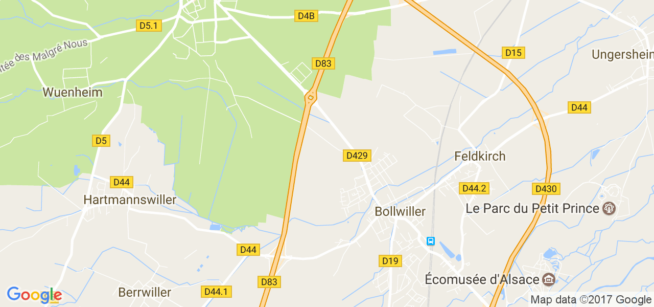 map de la ville de Bollwiller