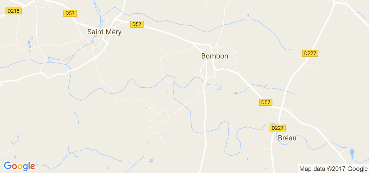 map de la ville de Bombon