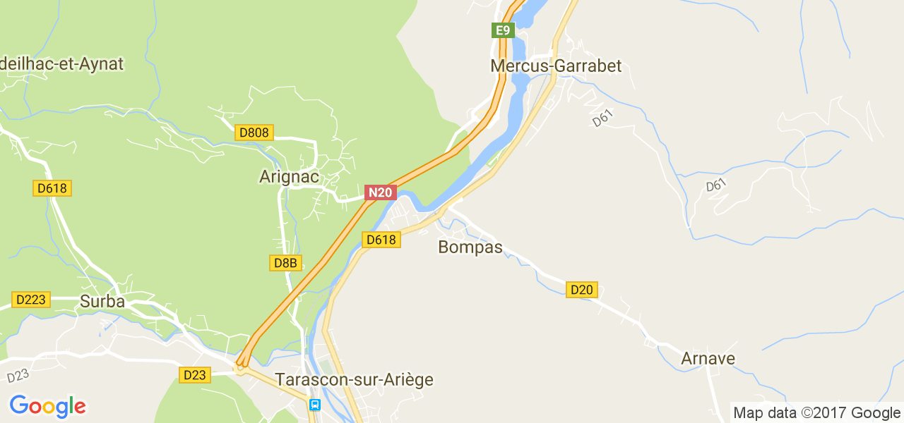 map de la ville de Bompas