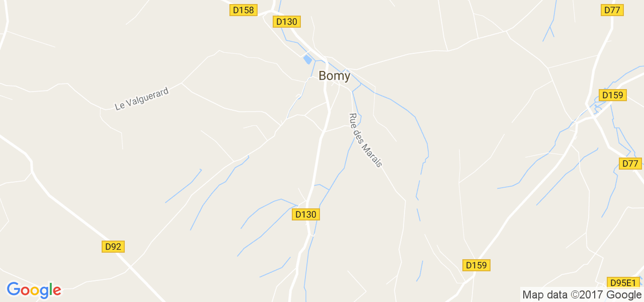 map de la ville de Bomy