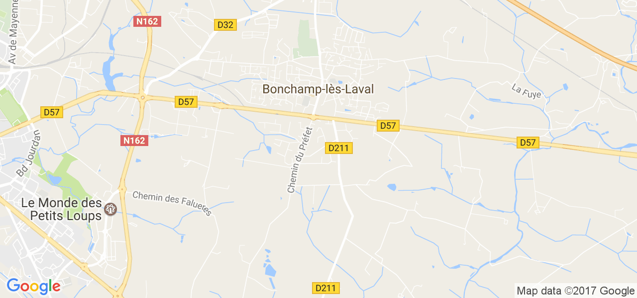 map de la ville de Bonchamp-lès-Laval