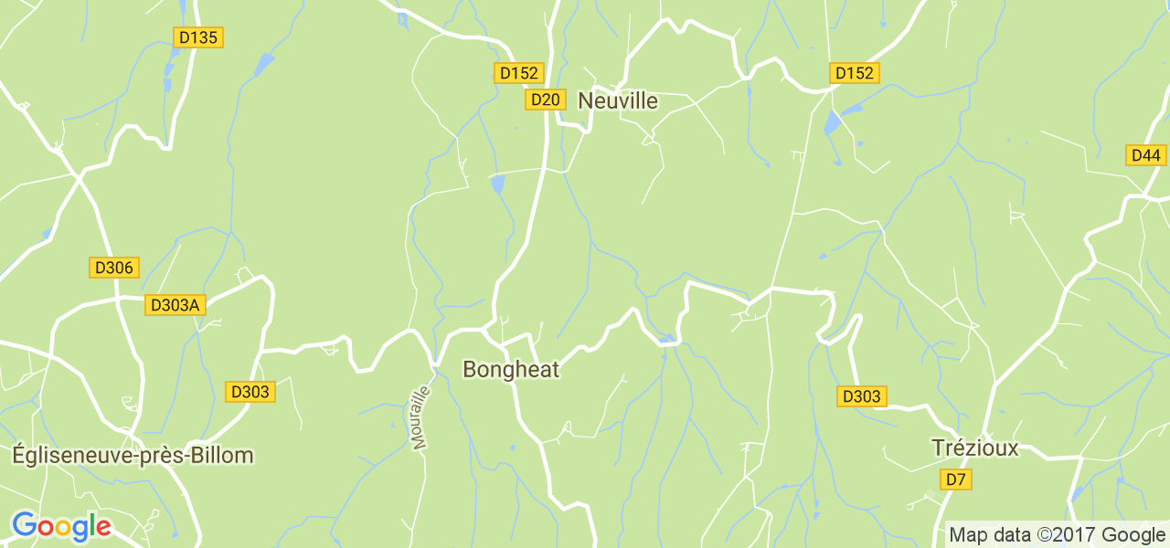 map de la ville de Bongheat