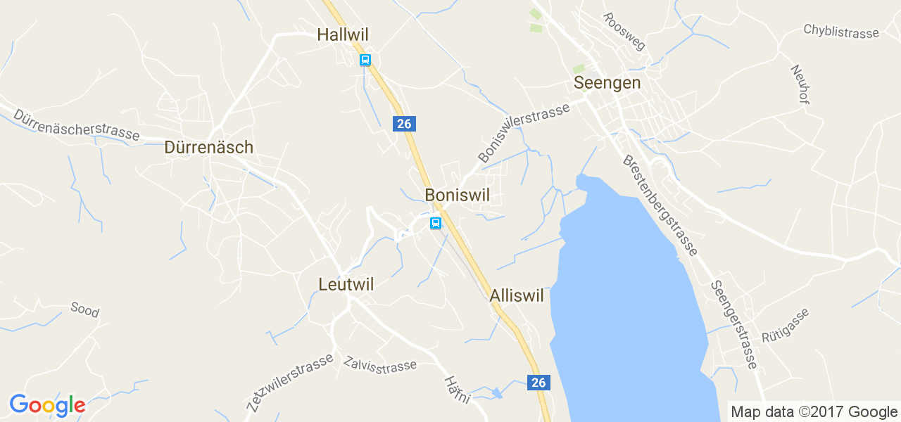 map de la ville de Boniswil