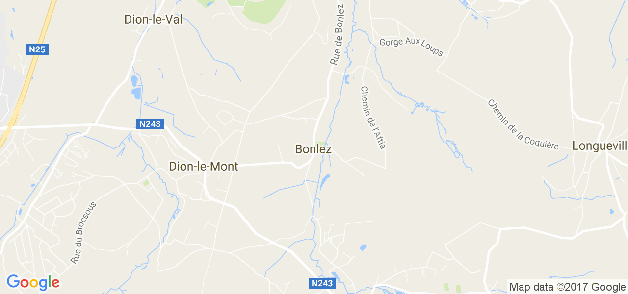 map de la ville de Bonlez