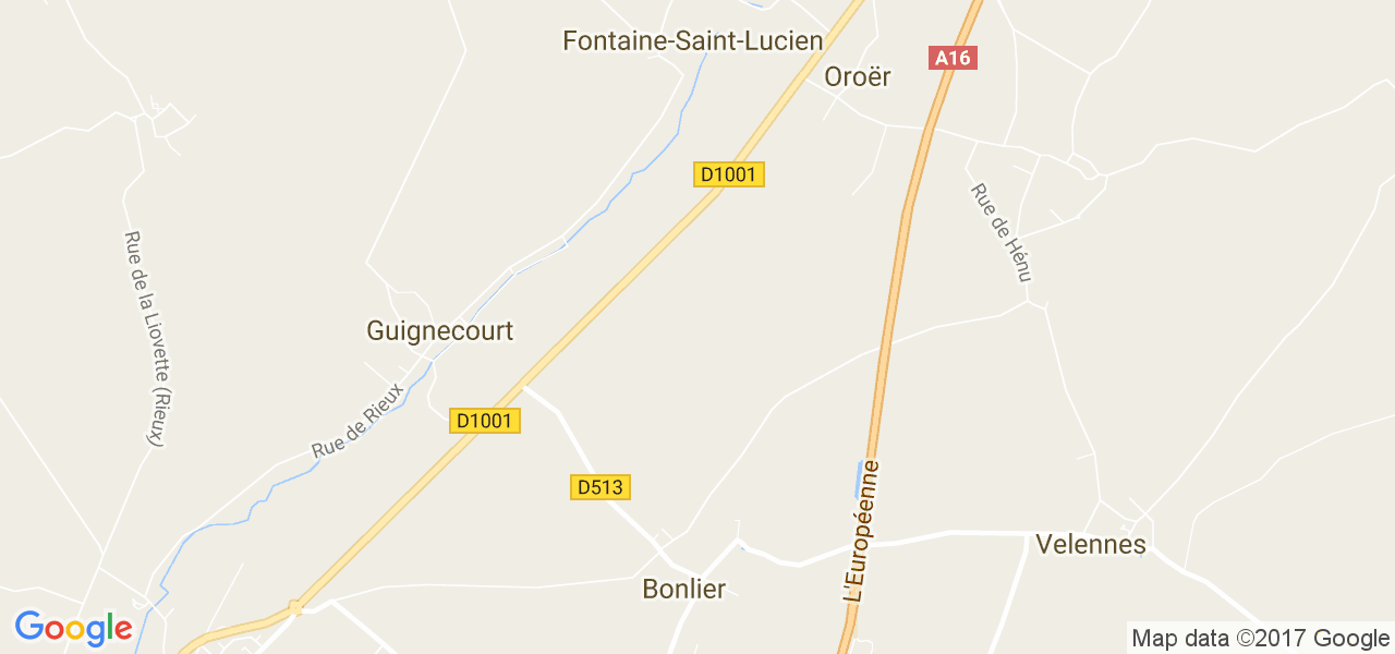 map de la ville de Bonlier