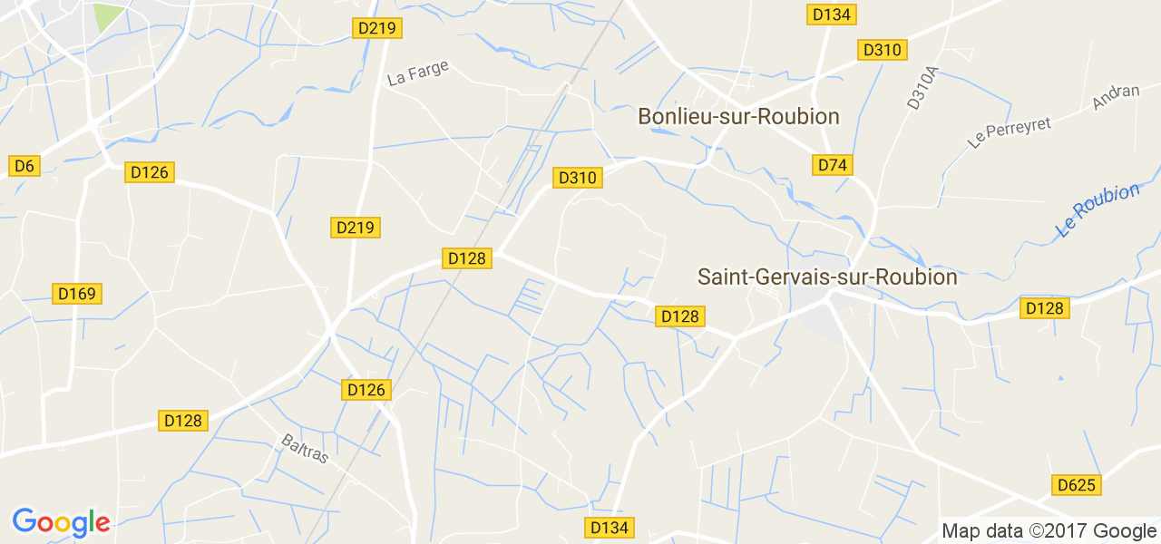 map de la ville de Bonlieu-sur-Roubion