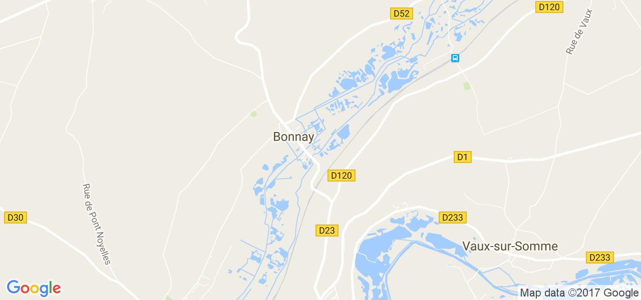 map de la ville de Bonnay