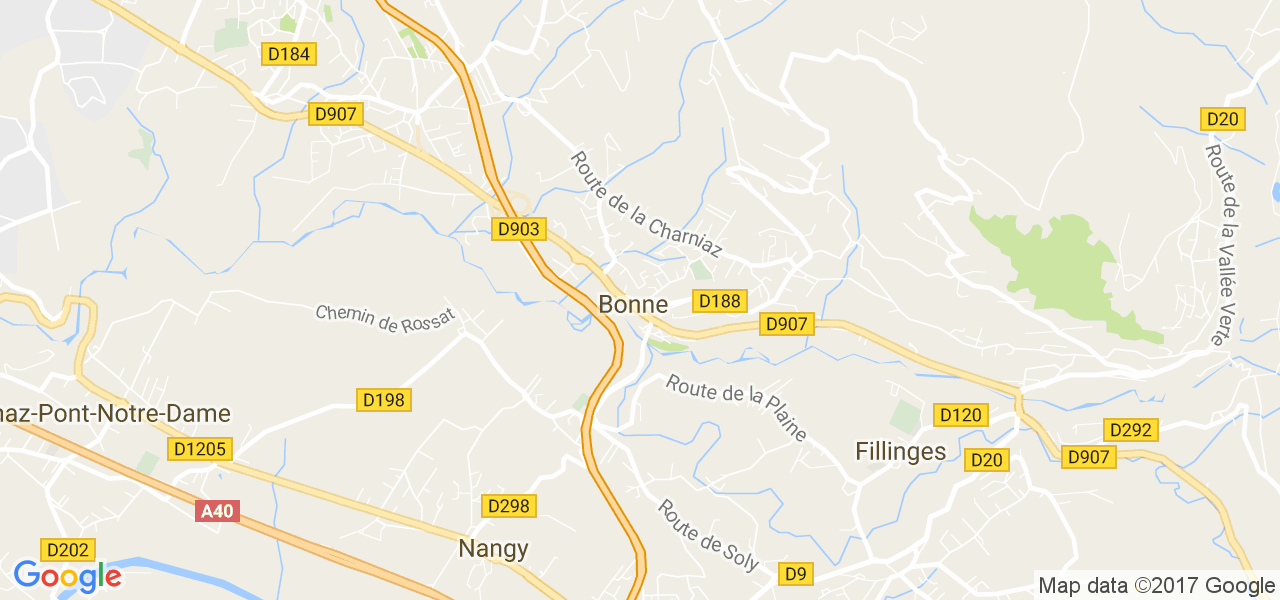 map de la ville de Bonne