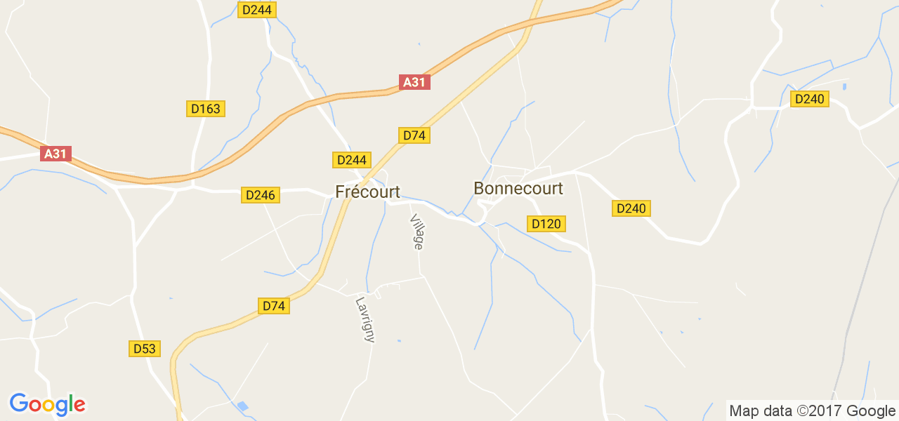 map de la ville de Bonnecourt