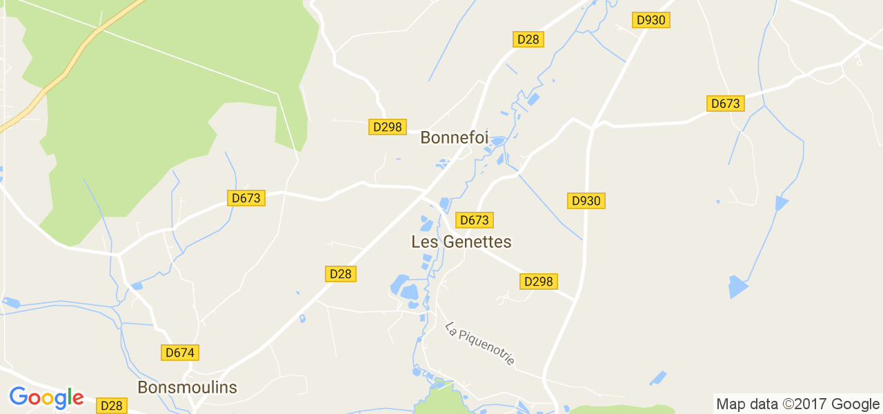 map de la ville de Bonnefoi