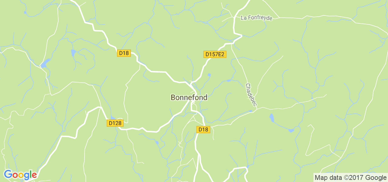 map de la ville de Bonnefond