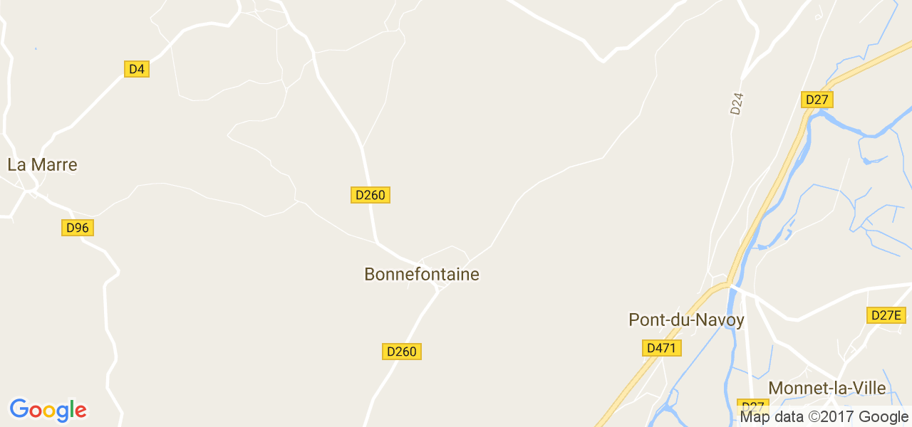 map de la ville de Bonnefontaine