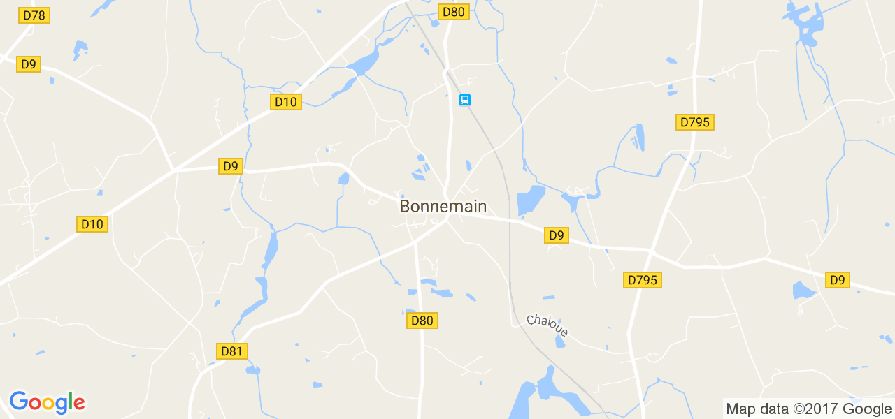 map de la ville de Bonnemain