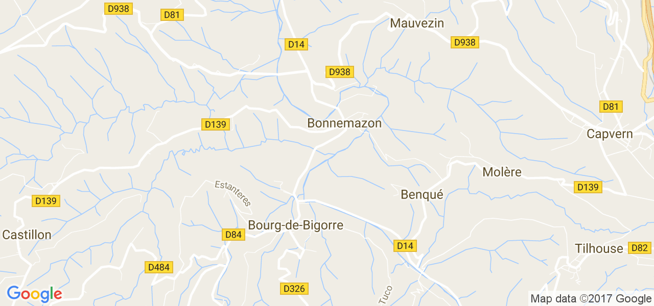 map de la ville de Bonnemazon