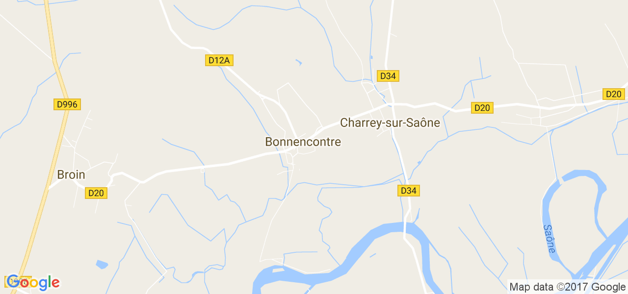 map de la ville de Bonnencontre