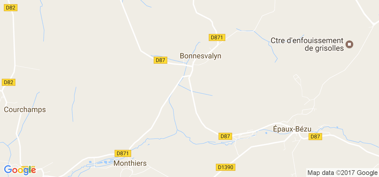 map de la ville de Bonnesvalyn