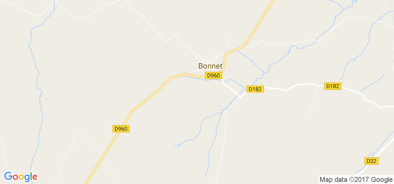 map de la ville de Bonnet