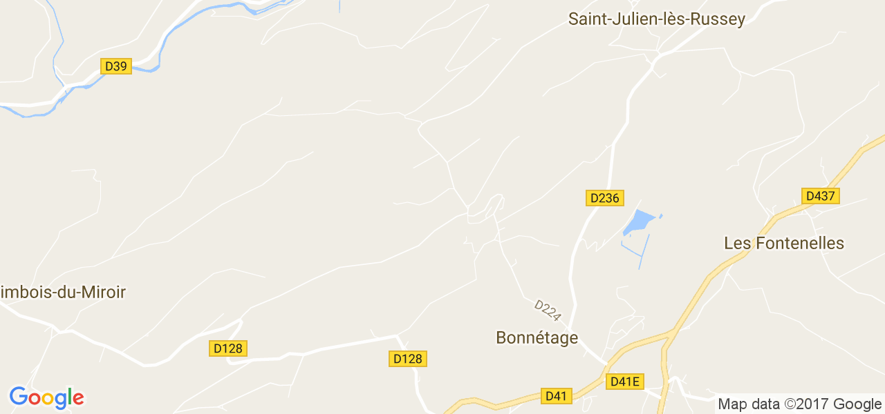 map de la ville de Bonnétage